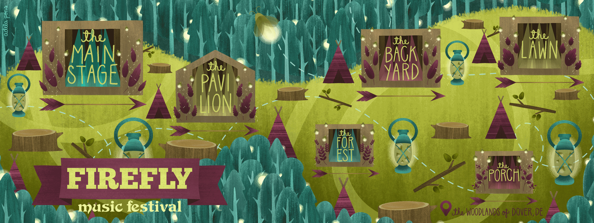 Firefly Music Festival map —